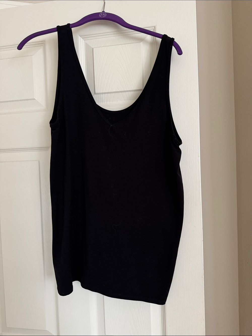 Black Women's Reversible Neckline Tank Top - Unbranded